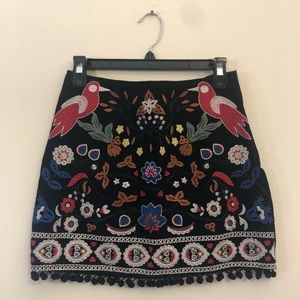 Embroidered skirt, never worn